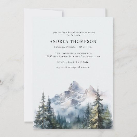 Forêt hivernale | Invitations de la forêt (Devant)