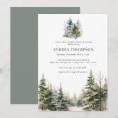 Forêt hivernale | Invitations de la forêt (Devant / Derrière)