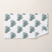 Forêt hivernale merveilleuse bois de cerf pins (Serviette à main)