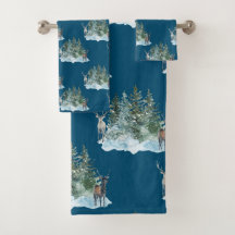 Forêt hivernale merveilleuse bois de cerf pins