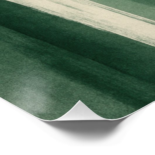 Forêt Liquide – Affiche Abstraite Vert Encre (Coin)