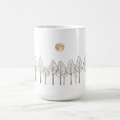 Forêt Lune D'Or - Art Minimal Mug Classique (Centre)