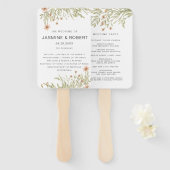 Forêt Magique | Éventail de main pour programme de (Devant et derrière)