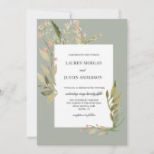 Forêt magique Faire-part de mariage florale (Devant)