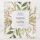 Forêt magique Floral Ensemble de Étiquettes de vin (Étiquettes simples)