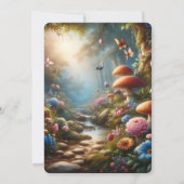Forêt magique Invitation de fête d'anniversaire (Dos)