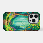 Forêt magique Pixel Art Nom personnalisé (Verso Horizontal)