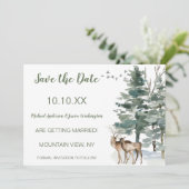 Forêt Montagne Pin Cerf Save the Date (Debout devant)