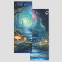 Forêt mystérieuse de champignons avec portail