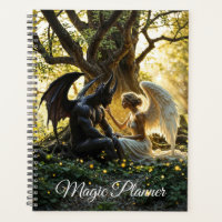 Forêt mystique de l'ange blanc noir
