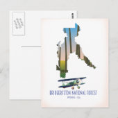 Forêt nationale de Bridger-teton, carte du wyoming (Devant / Derrière)