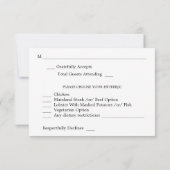 Forêt naturelle et oiseaux avec carte RSVP de repa (Dos)