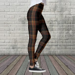 Forêt-Noire Ecosse CLAN Tartan Leggings féminin<br><div class="desc">Pantalon de jambe Motif Tartan Brown</div>