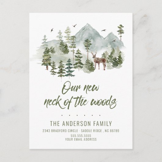 Forêt Nouveau cou de la forêt Faire-part mobile (Devant)