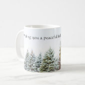 Forêt paisible Fête d'hiver Café Mug (Devant gauche)