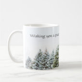 Forêt paisible Fête d'hiver Café Mug (Gauche)