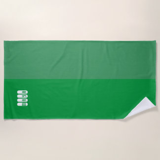 Forêt personnalisée et serviette de plage verte sa