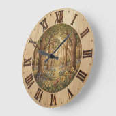 Forêt printanière - Horloge murale (Angle)