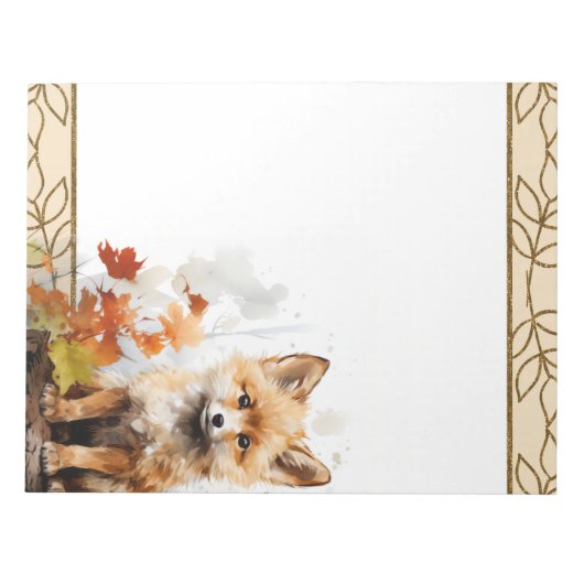 Forêt Renard Bois Animaux Nature Bloc-notes à thèm (Devant)