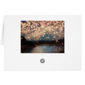 Forêt rêveuse de lanternes de souhait - carte de (Dos Horizontal)