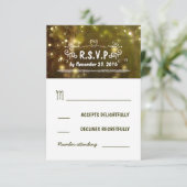 forêt rustique enchantée mariage cartes RSVP (Debout devant)
