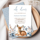 Forêt rustique Oh cerf mignon invitation baby show