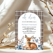 Forêt rustique Oh cerf mignon invitation baby show
