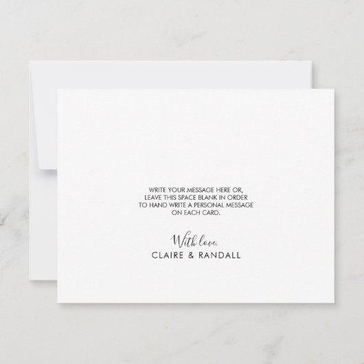 Forêt sauvage Carte de remerciements Mariage (Dos)