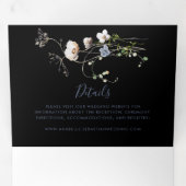 Forêt sauvage Floral Noir triple Mariage (Intérieur en premier)