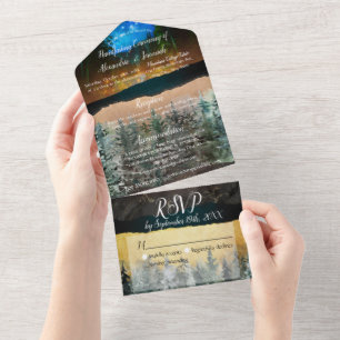 Forêt tout en un Invitation à la main
