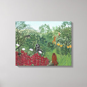 Forêt tropicale avec singes, 1910 (huile sur toile