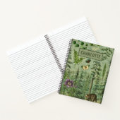Forêt Vert Bois Animal Carnet personnalisé (Intérieur)