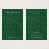 Forêt vert foncé linge look d'oreille carte d'affi (Devant & derrière)