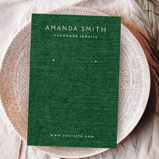 Forêt vert foncé linge look d'oreille carte d'affi