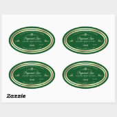 Forêt Vert produit Étiquette Gold Frame avec logo (Feuille)