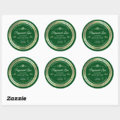 Forêt Vert produit Étiquette Gold Frame avec logo (Feuille)
