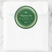 Forêt Vert produit Étiquette Gold Frame avec logo (Sac)
