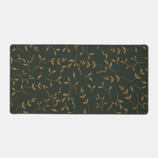 Forêt verte à motif de feuilles d'or lunatique