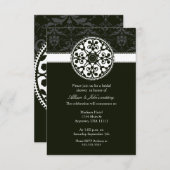 Forêt verte Rosette Invitation de la nuptiale de d (Devant / Derrière)