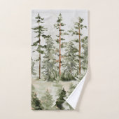 Forêt verte rustique aquarelle (Serviette à main)