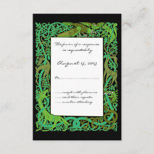 Forêt Verts Animaux celtiques Design Mariage RSVP