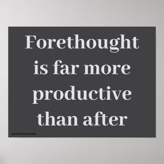 Forethought... Poster (Voorkant)