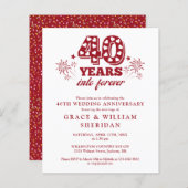 Forever 40th Jubileum Invitation (Voorkant / Achterkant)