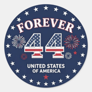 Forever 44 Klassieke Ronde Sticker