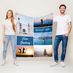 Forever Adventuring Custom Fotocollage Fleece Deken