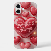 Forever & Always 3D Hart Liefde Hoesje