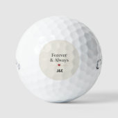 Forever & Always Aangepaste Initialen Romantische Golfballen (Voorkant)