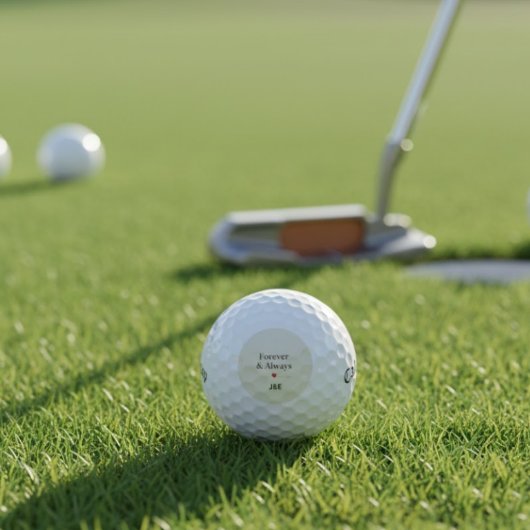 Forever & Always Aangepaste Initialen Romantische Golfballen