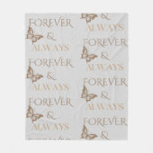 Forever & Always Butterfly Fleece Deken (Voorkant)