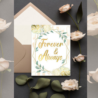 Forever & Always – Elegante Gepersonaliseerde Trou Kaart